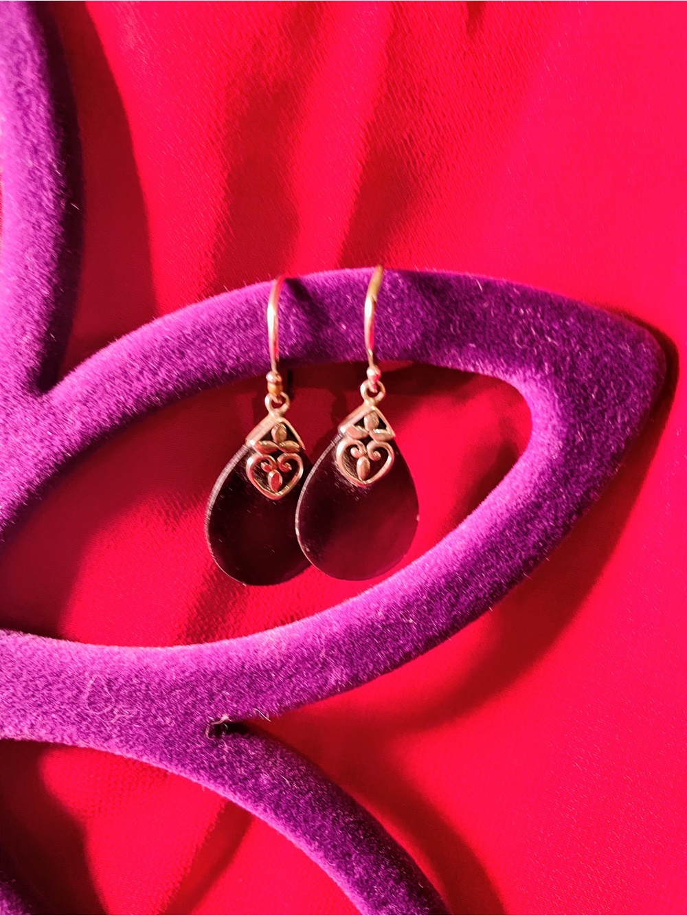 ATI Indonesia 925 Sterling Silver Chalcedony Teardrop Dangle Earrings